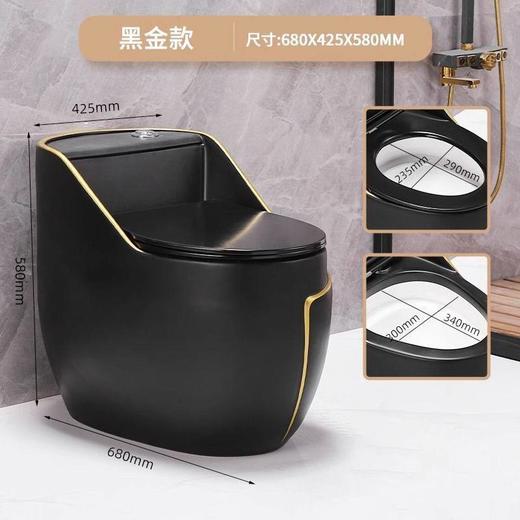 卫生间静音大坐便器灰色个性节水马桶陶瓷管道轻奢虹吸式家用 商品图0