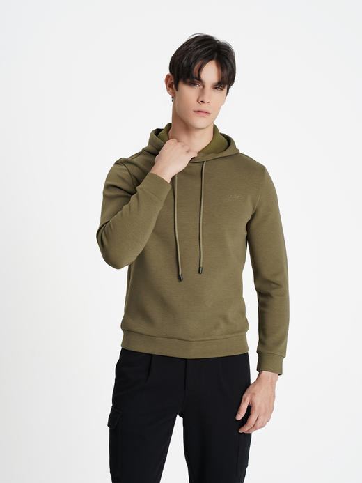 callisto乐行系列绿色聚酯纤维连帽卫衣 商品图2