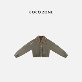 COCO ZONE 复古翻领长袖外套高级感百搭上衣CC1C2333