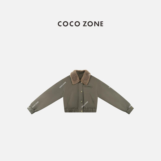 COCO ZONE 复古翻领长袖外套高级感百搭上衣CC1C2333 商品图0