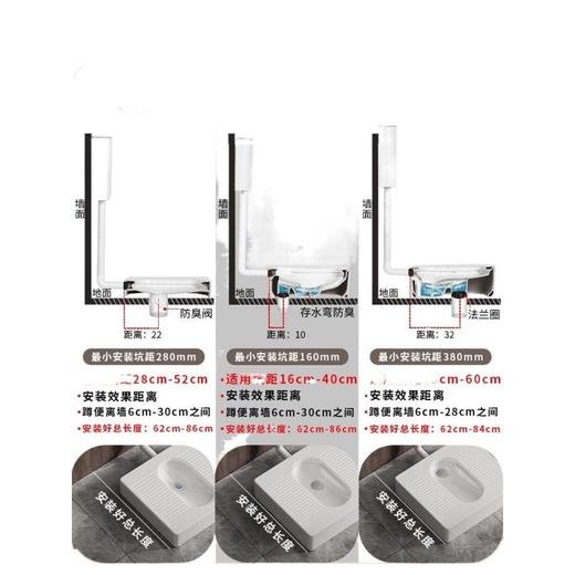 便弯明装存水蹲坑台式便厕蹲蹲带改便器蹲便免防臭台蹲挖坑免坐砌 商品图4