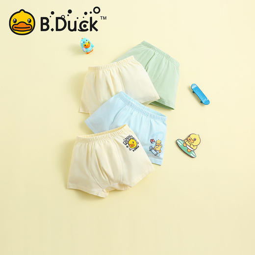 B.DUCK小黄鸭男童内裤4条袋装90-140 BP6521906 商品图1