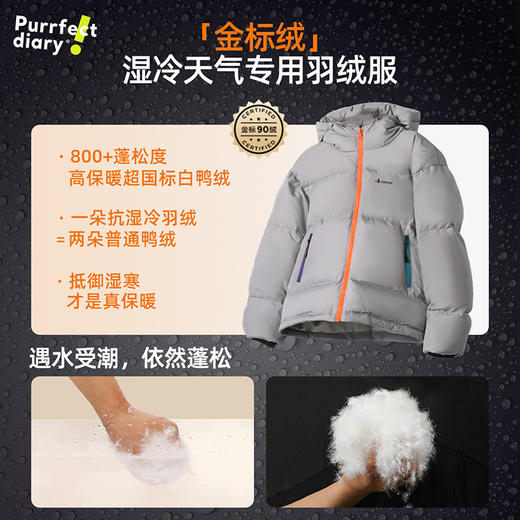 *【咕噜日记】【年末清仓，1件不剩】【金标绒】 高于国际标准】儿童户外满印防风羽绒服 PDWT2417 商品图4