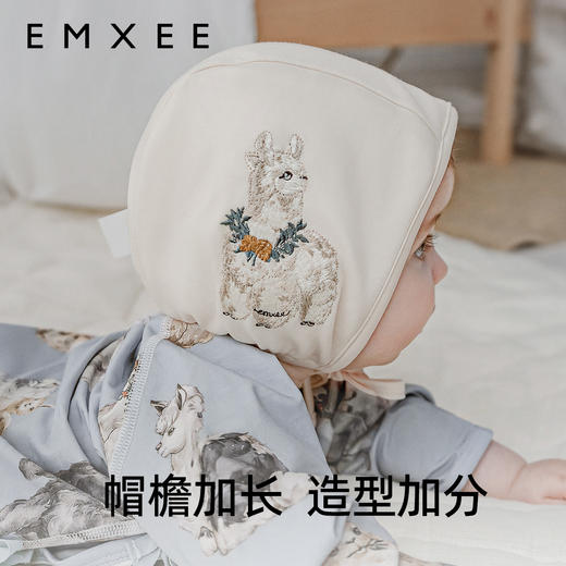 【母婴服配】 嫚熙婴童帽超薄密鲁棉双面拉架护耳宝宝新生儿帽子初生0-3月胎帽 商品图5