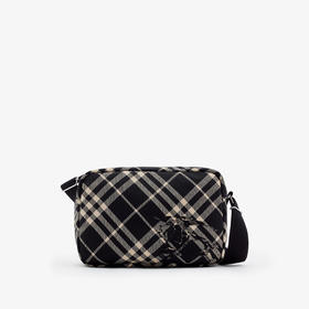 BURBERRY 巴宝莉 男士马术骑士徽标贴花格纹斜背包 格子 8092017 B8687