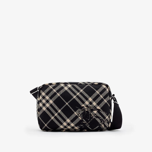 BURBERRY 巴宝莉 男士马术骑士徽标贴花格纹斜背包 格子 8092017 B8687 商品图0
