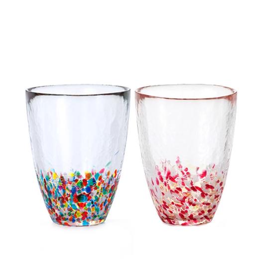 【清仓特惠4折】日本进口石塚硝子津轻手工无铅彩色玻璃杯彩虹单杯水杯蓝彩水杯300ml（纸盒包装） 商品图4