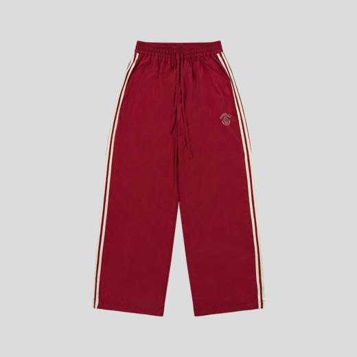 GOODBAI athletic学院logo印花抽绳撞色织带阔腿收口休闲裤 商品图2