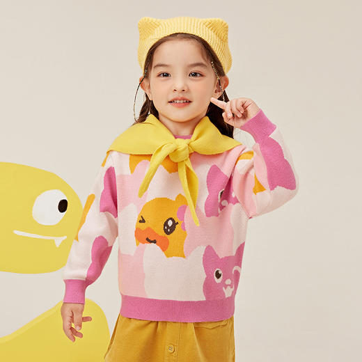 B.Duck小黄鸭童装春秋针织衫90-130 FF3512070 商品图0