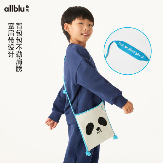【单件直降】【冬Vol.3】allblu幼岚熊猫滚滚儿童斜挎包男童女童24秋冬新款针织百搭包包ZY 商品图3