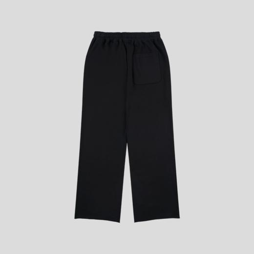 GOODBAI 粗体logo贴布绣毛边直筒高腰休闲卫裤 商品图5