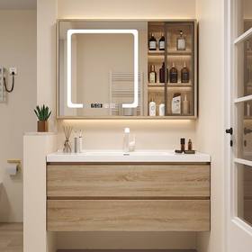 原木小户型一体免漆卫生间盆家用洗手台浴室柜实木洗漱日式组合