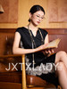 颈袖添香-连衣裙-“鎏金岁月”J9283677A颈袖添香季新款修身显瘦职场装中长款包臀醋酸缎面连衣裙J9283677A 商品缩略图0
