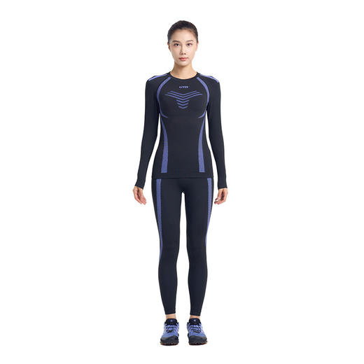 UTO/悠途碳芯款户外运动保暖速干衣套装男女弹力紧身长袖秋冬季 商品图4