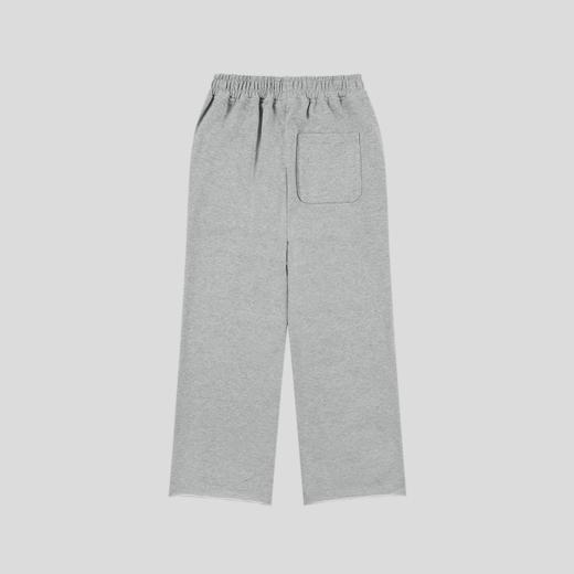 GOODBAI 粗体logo贴布绣毛边直筒高腰休闲卫裤 商品图3