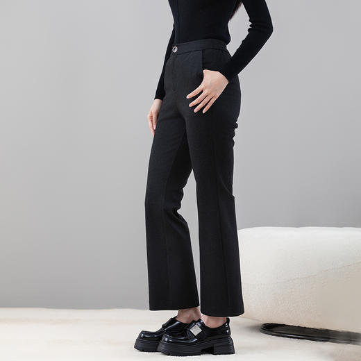 SKK8BD061诗梦女装黑灰色喇叭裤 商品图1