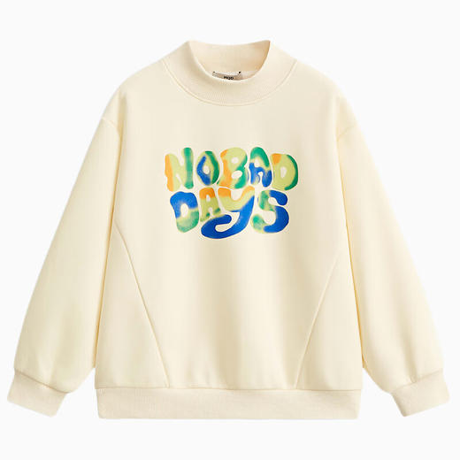 【MQD】童装男大童冬新款半高领加绒字母卫衣 商品图4