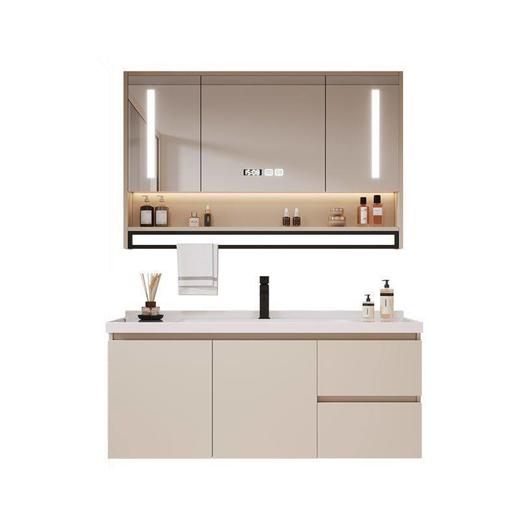 洗漱卫生间实木组合浴室柜洗脸盆洗手盆一体陶瓷现代智能 商品图1