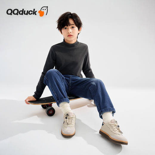 【清仓捡漏】【120-140】【可可鸭】男童春秋半高领纯色打底衫 商品图7