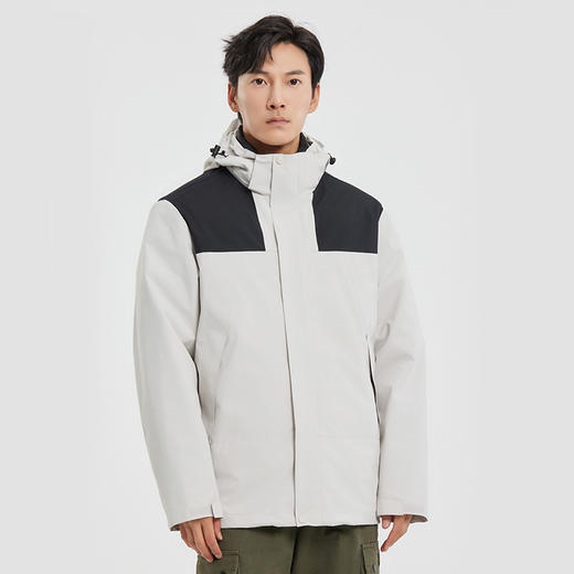 【秋冬上新】幸运鹿情侣款拼色时尚三合一冲锋衣外套可拆卸 商品图2