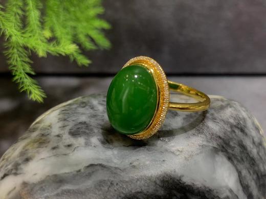 【御珠宫坊】金镶碧玉戒指 商品图3