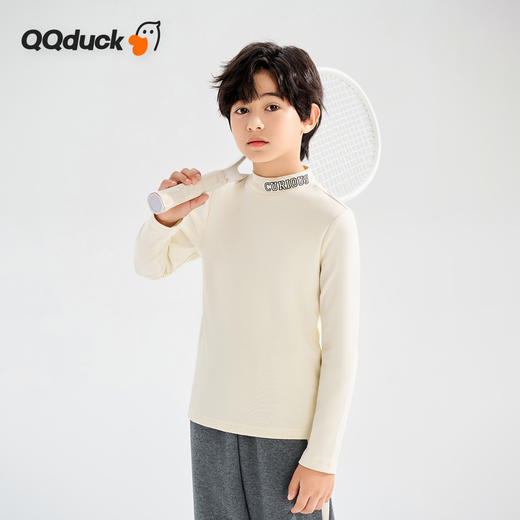 【清仓捡漏】【120-140】【可可鸭】男童春秋半高领纯色打底衫 商品图2