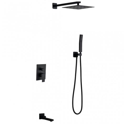 嵌入式淋浴花洒全铜家用冷热螺纹隐藏套装入墙热熔灰色枪一体暗装 商品图3