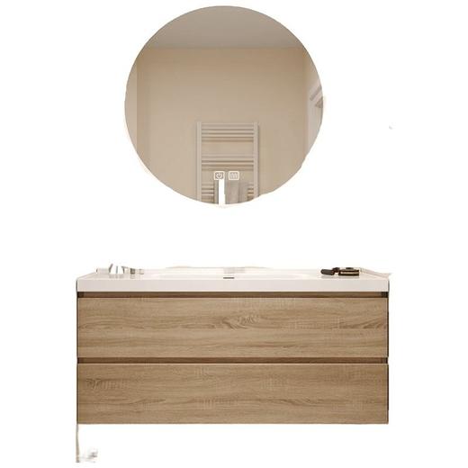 原木小户型一体免漆卫生间盆家用洗手台浴室柜实木洗漱日式组合 商品图4