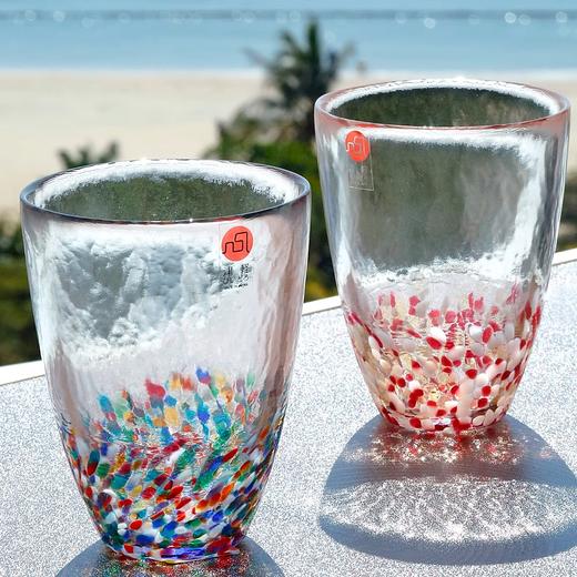 【清仓特惠4折】日本进口石塚硝子津轻手工无铅彩色玻璃杯彩虹单杯水杯蓝彩水杯300ml（纸盒包装） 商品图1