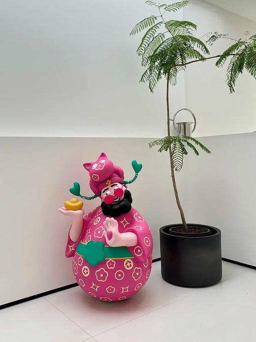 《四喜财神》80cm-洋玫红印花 商品图4
