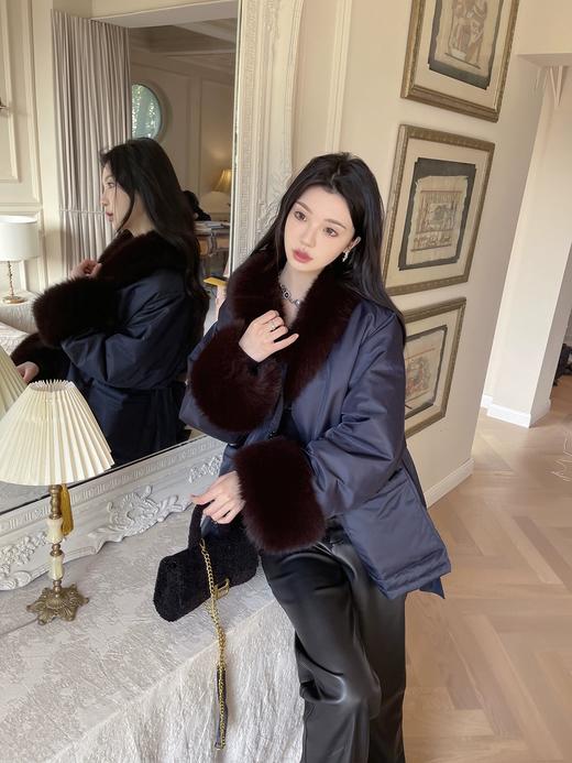 清仓捡漏 LIN CHAO ZHANG 【格莱美】拼毛羽绒服 商品图0