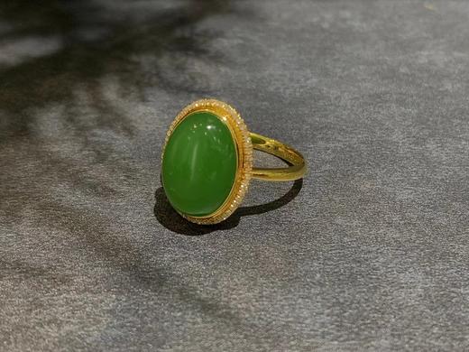 【御珠宫坊】金镶碧玉戒指 商品图4