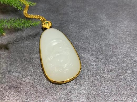 【御珠宫坊】金镶羊脂玉佛 商品图2