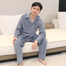 【169元1套】秋冬男士长袖长裤海岛绒套头家居套装-6243220