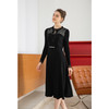 司歌蕾丝拼接连衣裙长袖收腰内搭裙子秋A901227x 商品缩略图2