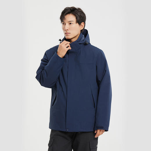 【秋冬上新】幸运鹿情侣款拼色时尚三合一冲锋衣外套可拆卸 商品图3