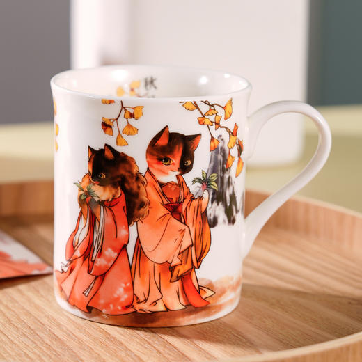 顺时而饮 | 观复博物馆手绘 观复猫二十四节气系列 骨瓷马克杯 商品图2