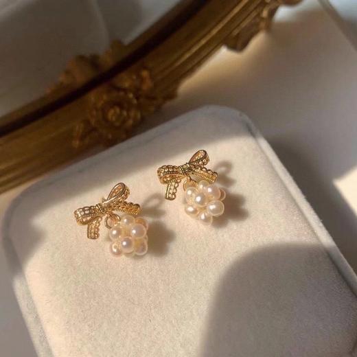 7DAYS小萌物雪球珍珠耳钉 商品图2