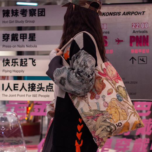 大容量原创帆布包，ins风韩系纯棉手提包单肩包HX-111 商品图2