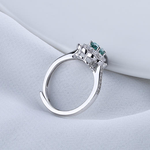 【宏艺珠宝】汀兰花溪莫桑钻戒指·银s925戒指 商品图2