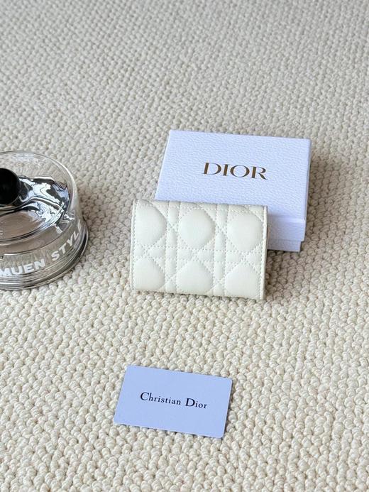 DIOR 迪奥 Caro Logo字母藤格纹图案缝线 小羊皮 钱包（HH） 商品图2