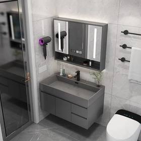 浴室柜盆柜台洗手池北欧洗漱一体洗脸盆智能风套装组合卫生间轻奢