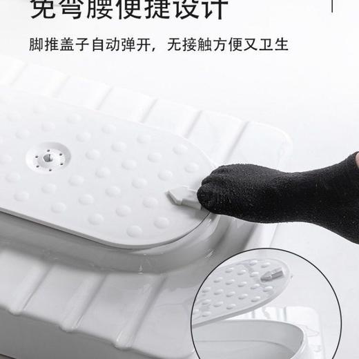 一体免蹲坑便器蹲厕家用蹲陶瓷防臭免砌改坐便器马桶挖坑台式明装 商品图2