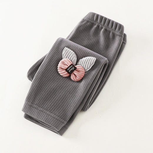 立减40【舒适德绒提花打底裤，亲肤柔软，简约清新】儿童打底裤秋季新款 女童德绒薄款 宝宝外穿花边长裤 女孩裤子-QQ#异业福利 商品图8