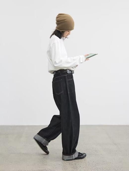 步履不停/4C16072C/打底双面布半高领长袖T恤 商品图1