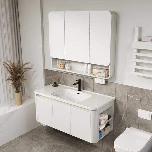 组合铝蜂窝陶瓷台侧格圆弧浴室柜盆柜一体洗脸盆洗手池卫生间洗漱 商品图1