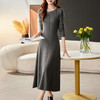CC-16-9172法式赫本风长袖针织连衣裙秋装女2024年新款显瘦百搭大摆毛衣长裙 商品缩略图3