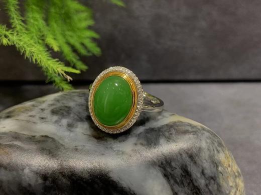 【御珠宫坊】金镶碧玉戒指 商品图3