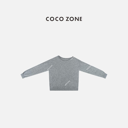 COCO ZONE 极简风纯色长袖针织衫简约圆领上衣CC1D2348 商品图0