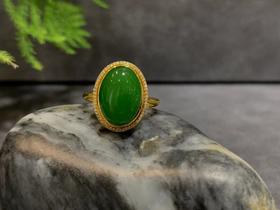 【御珠宫坊】金镶碧玉戒指